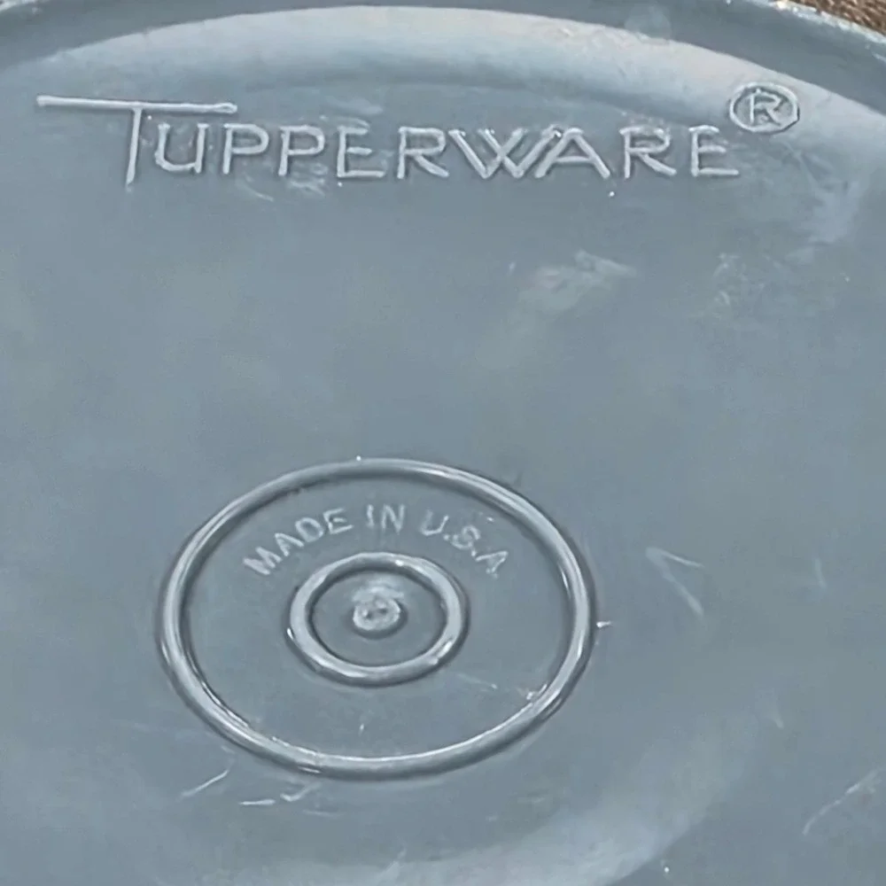 Tupperware Servalier Canister Blue Excellent Sunburst Lid Vintage Made USA